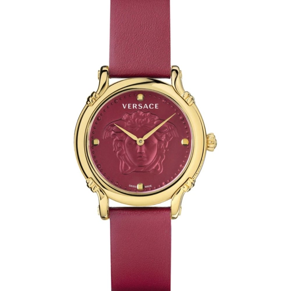 Versace Enamel Red Dial Ladies Watch